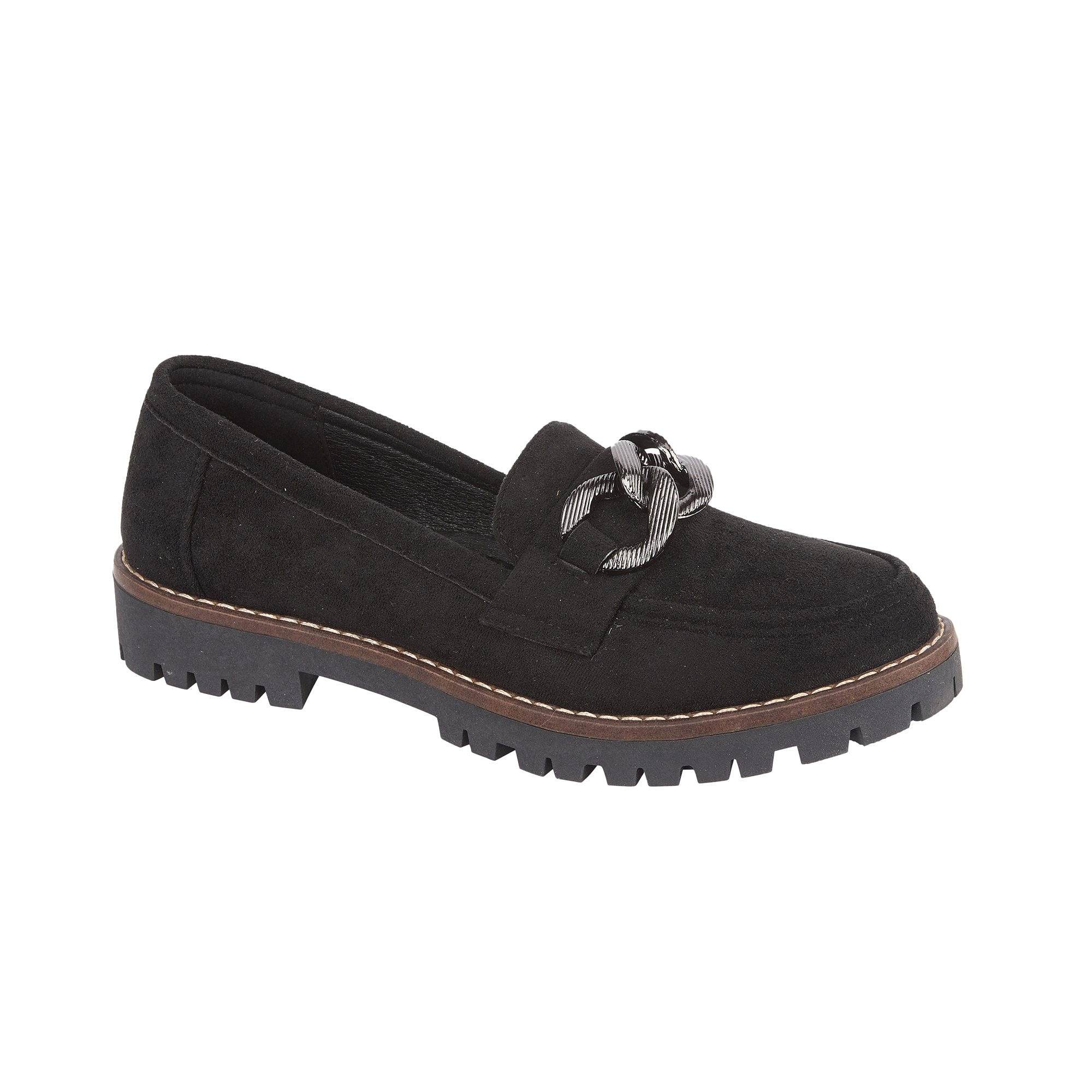 Adeline Chain Mircofibre Loafers