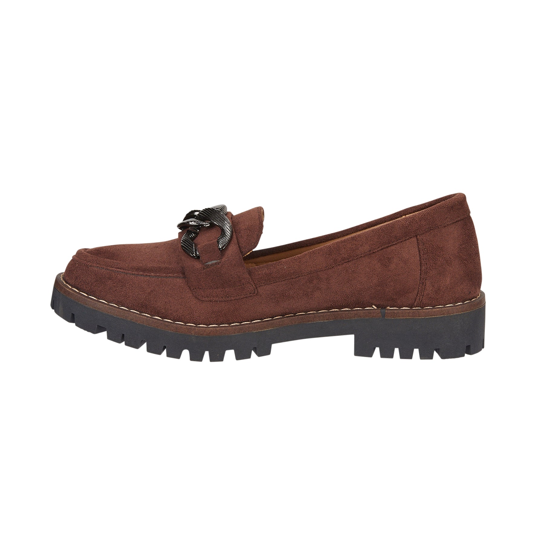 Adeline Chain Mircofibre Loafers