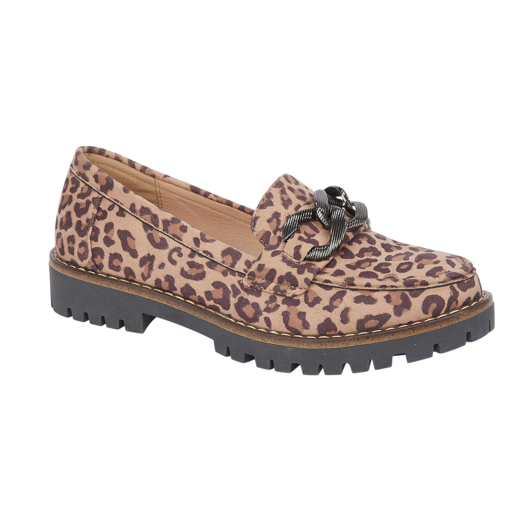 Adeline Chain Mircofibre Loafers