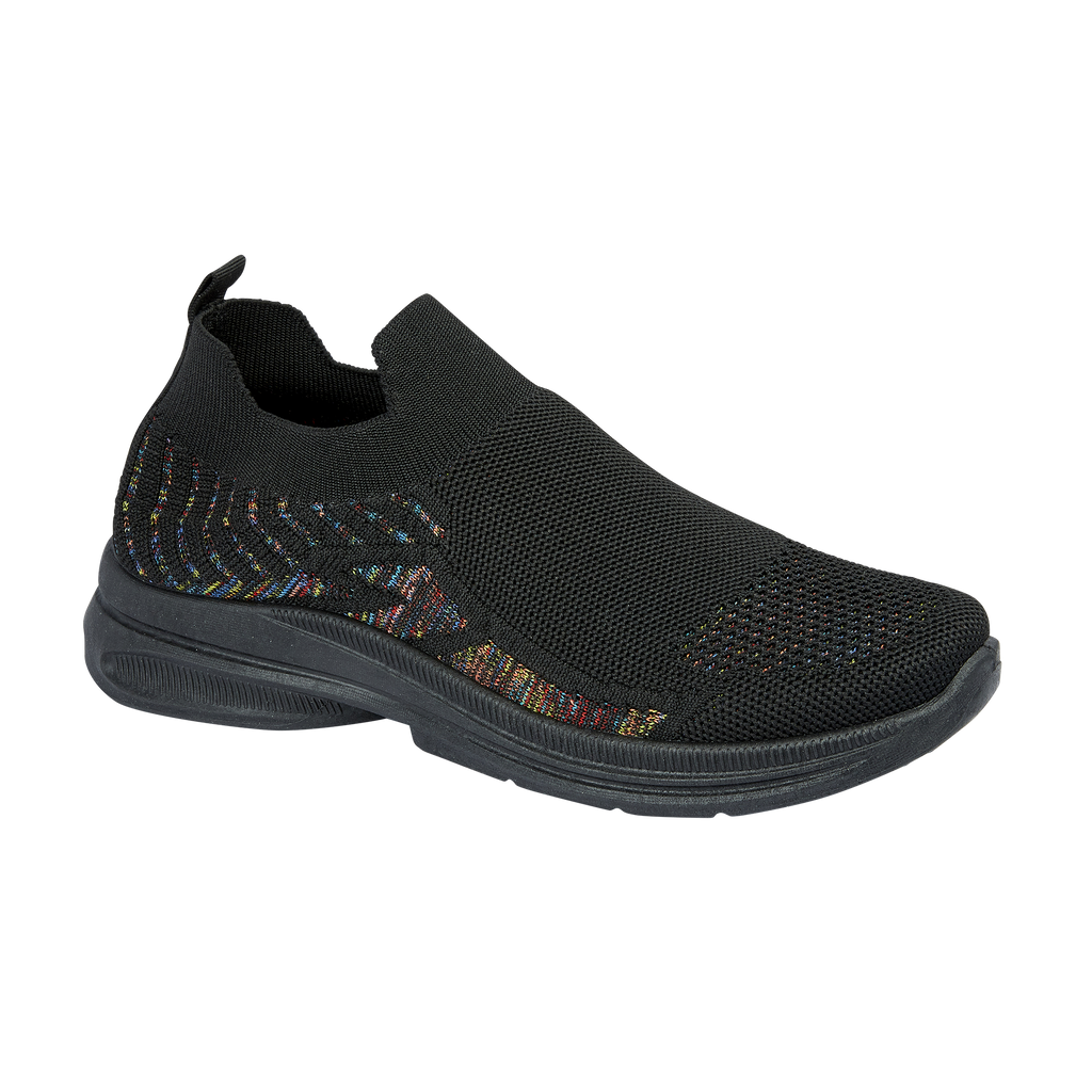 Front lightweight flyknit  black trainer Appletini Urban Jacks 