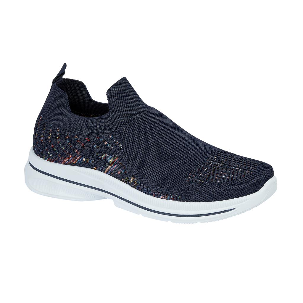 Front lightweight flyknit  navy trainer Appletini Urban Jacks 
