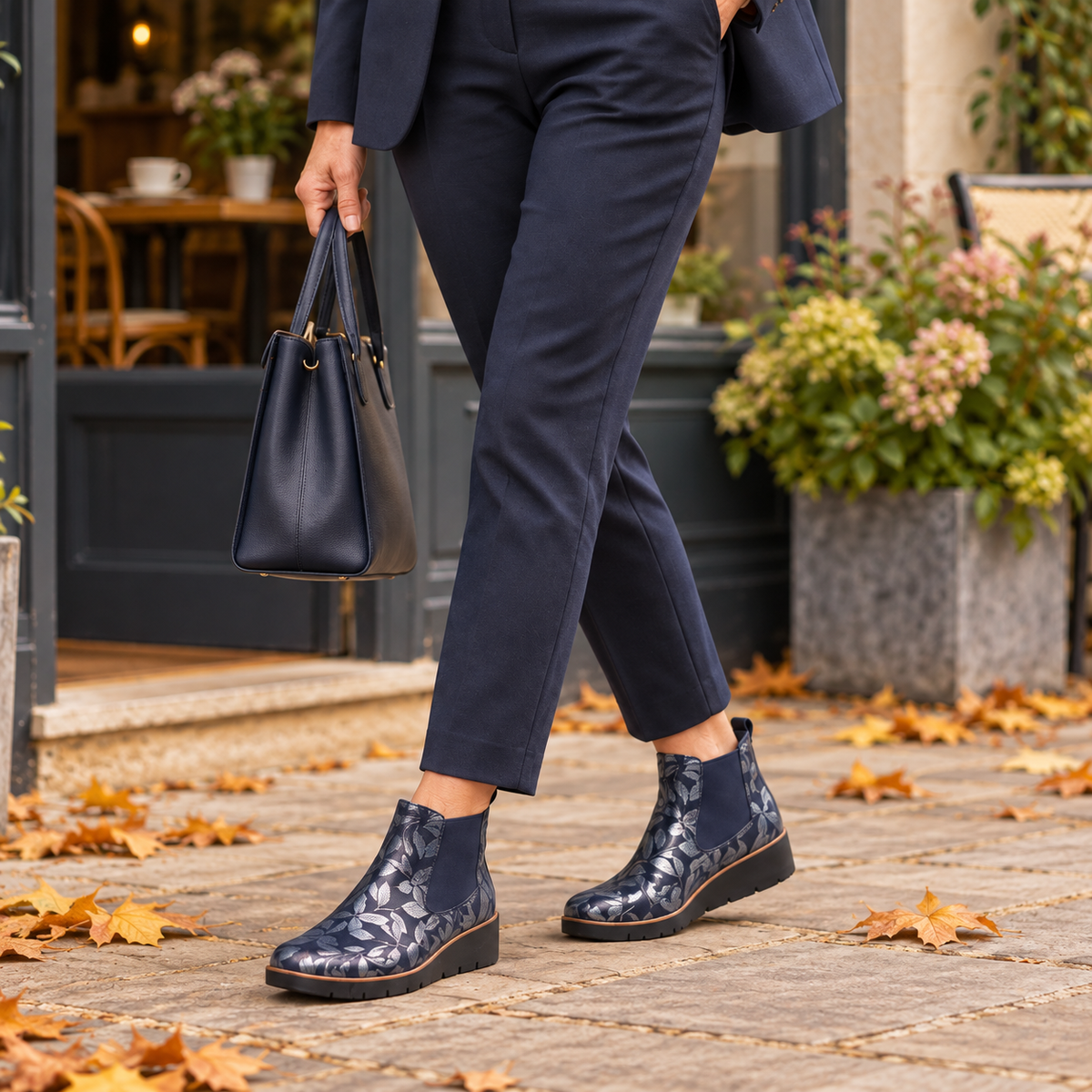 Almond Wedge Ankle Boots