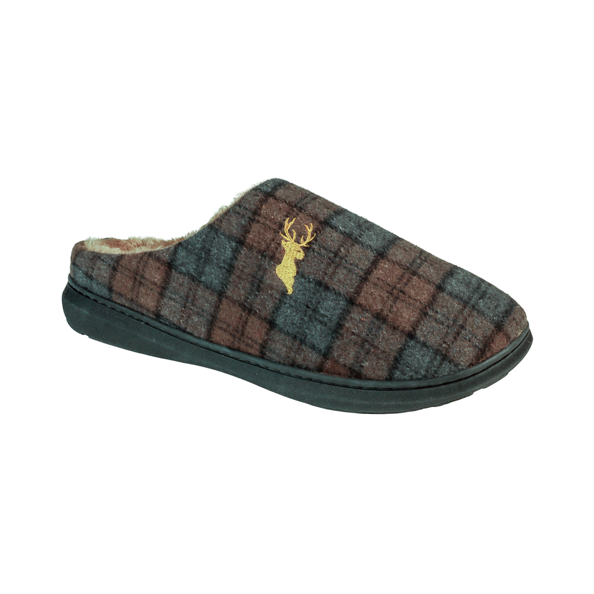 Bamburgh Checked Mule Slipper