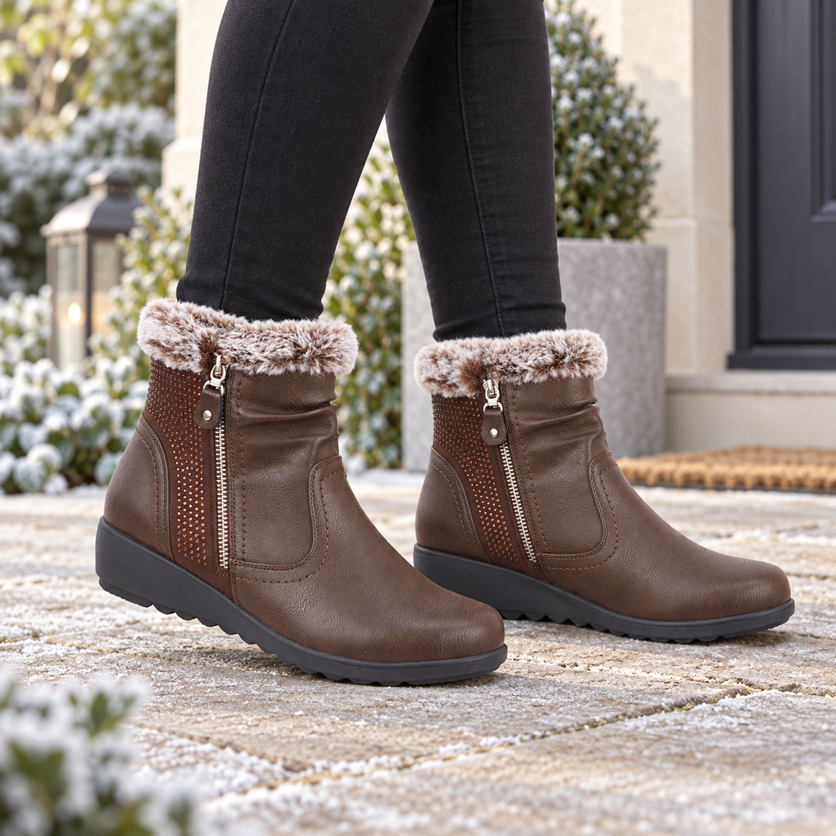 Basil Wedge Ankle Boots