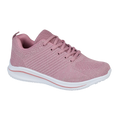 Front pink lace up knitted trainer  with white sole California Urban Jacks 