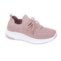 Instep Pink lace up diamante trainer with white sole Calypso Urban Jacks