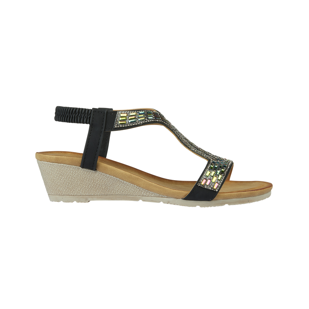 Cape Verde Jewelled Wedge Sandals
