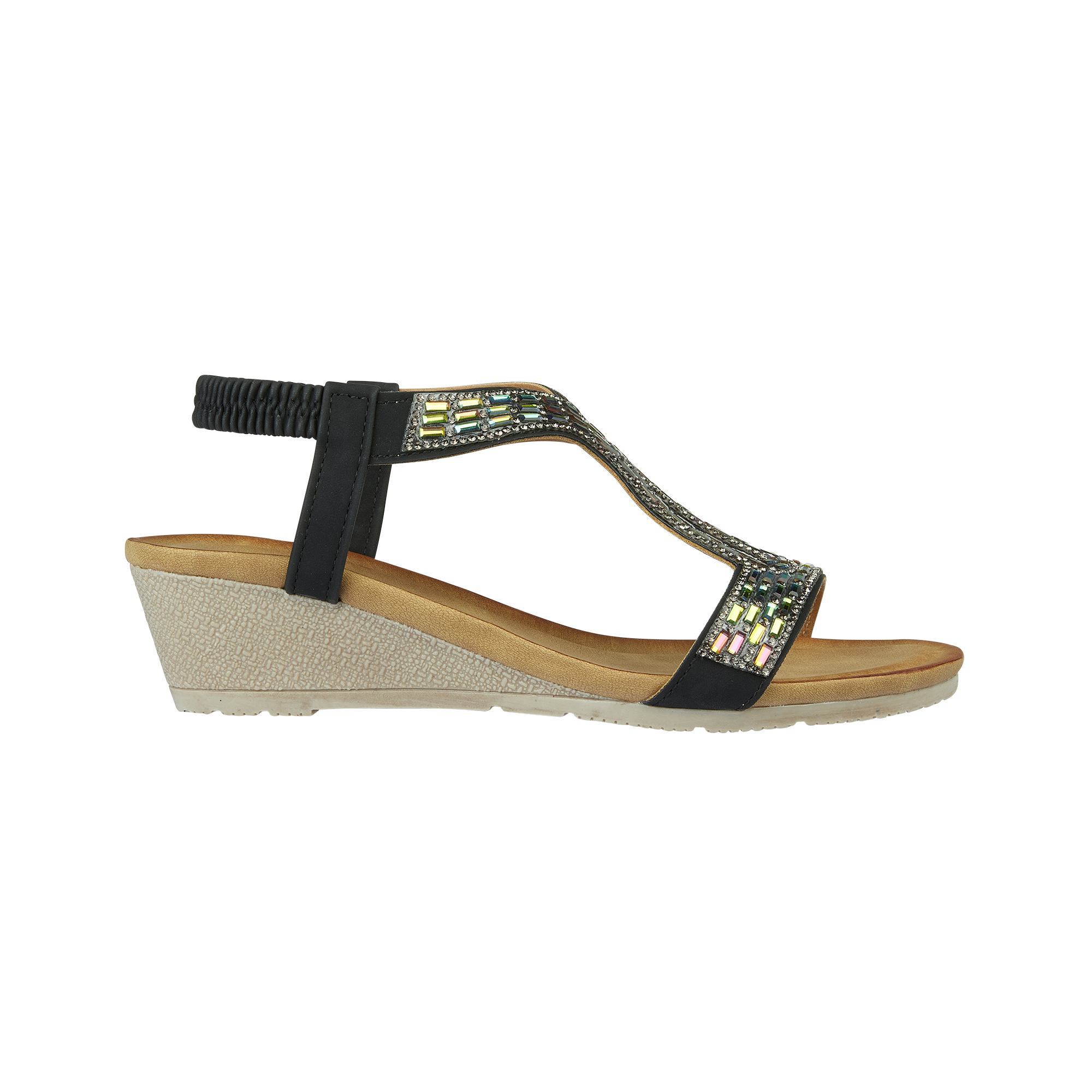 Cape Verde Jewelled Wedge Sandals