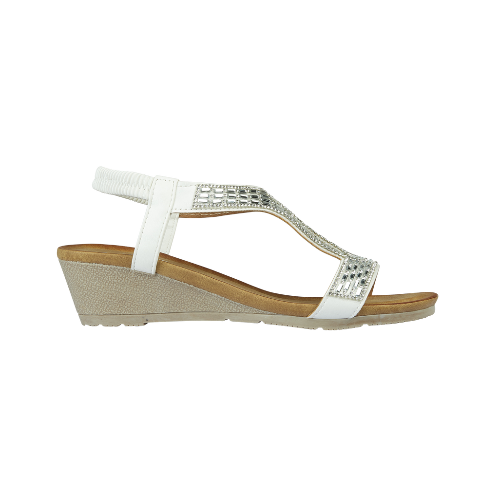 Cape Verde Jewelled Wedge Sandals