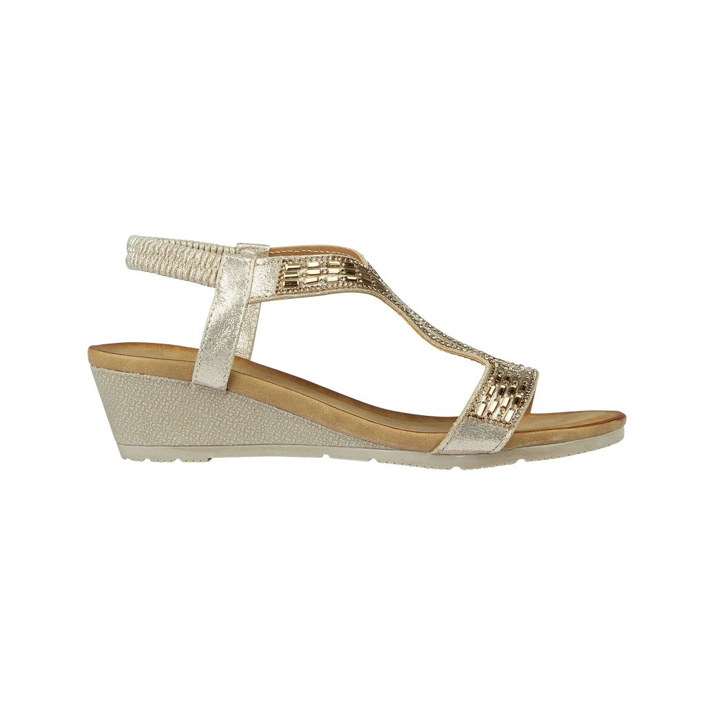 Cape Verde Jewelled Wedge Sandals