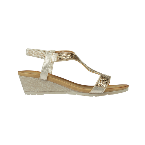 Gold wedge sandal Cape Verde JO & JOE Collection