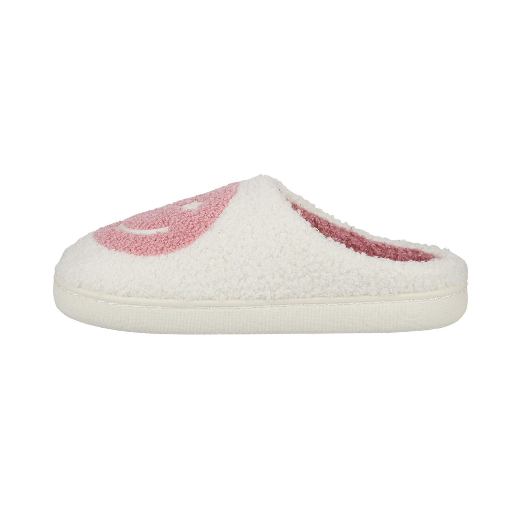 Cheerful Cream Borg Mule Slippers