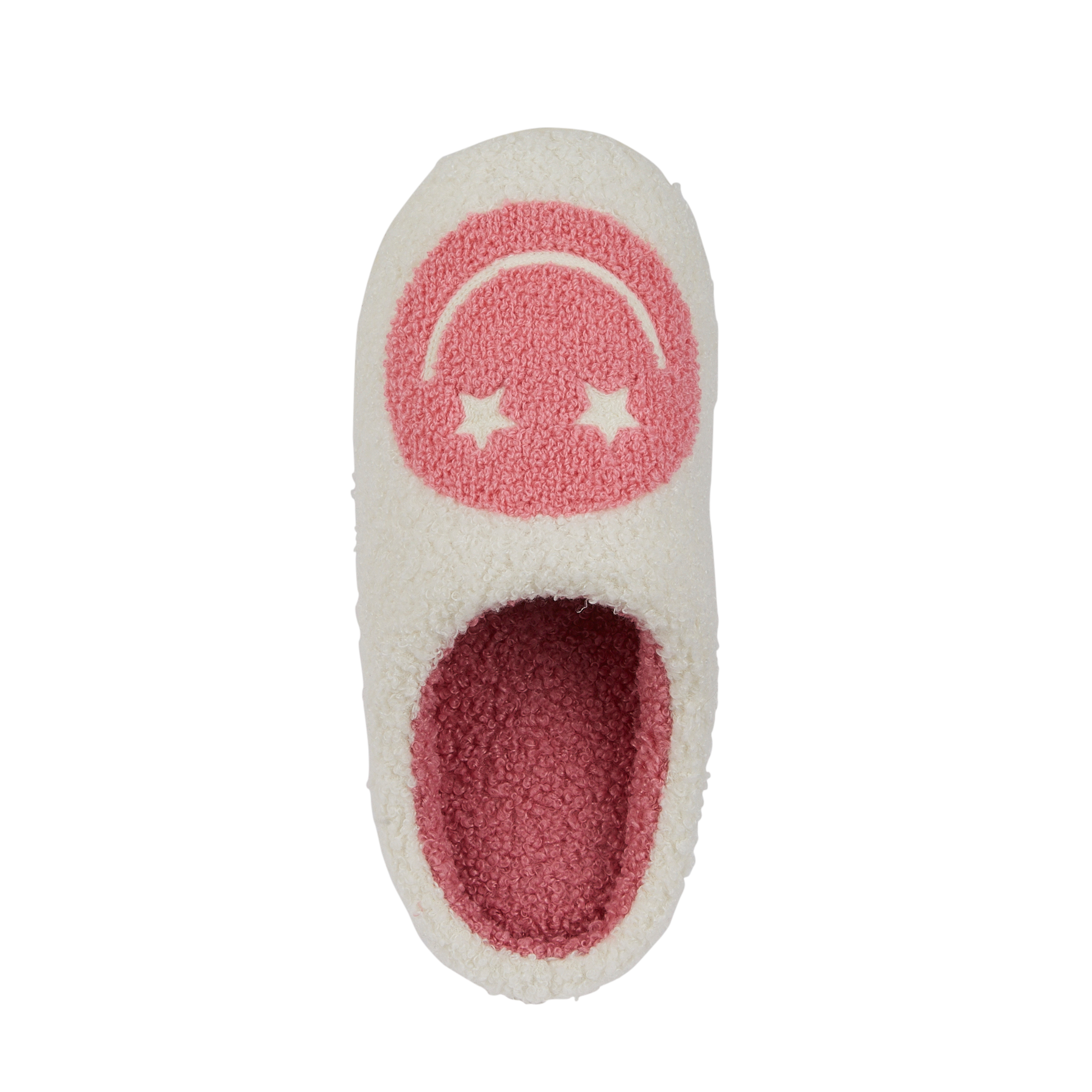 Cheerful Cream Borg Mule Slippers
