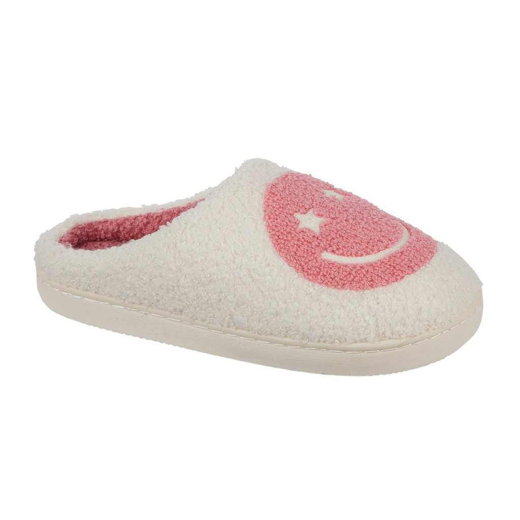Cheerful Cream Borg Mule Slippers