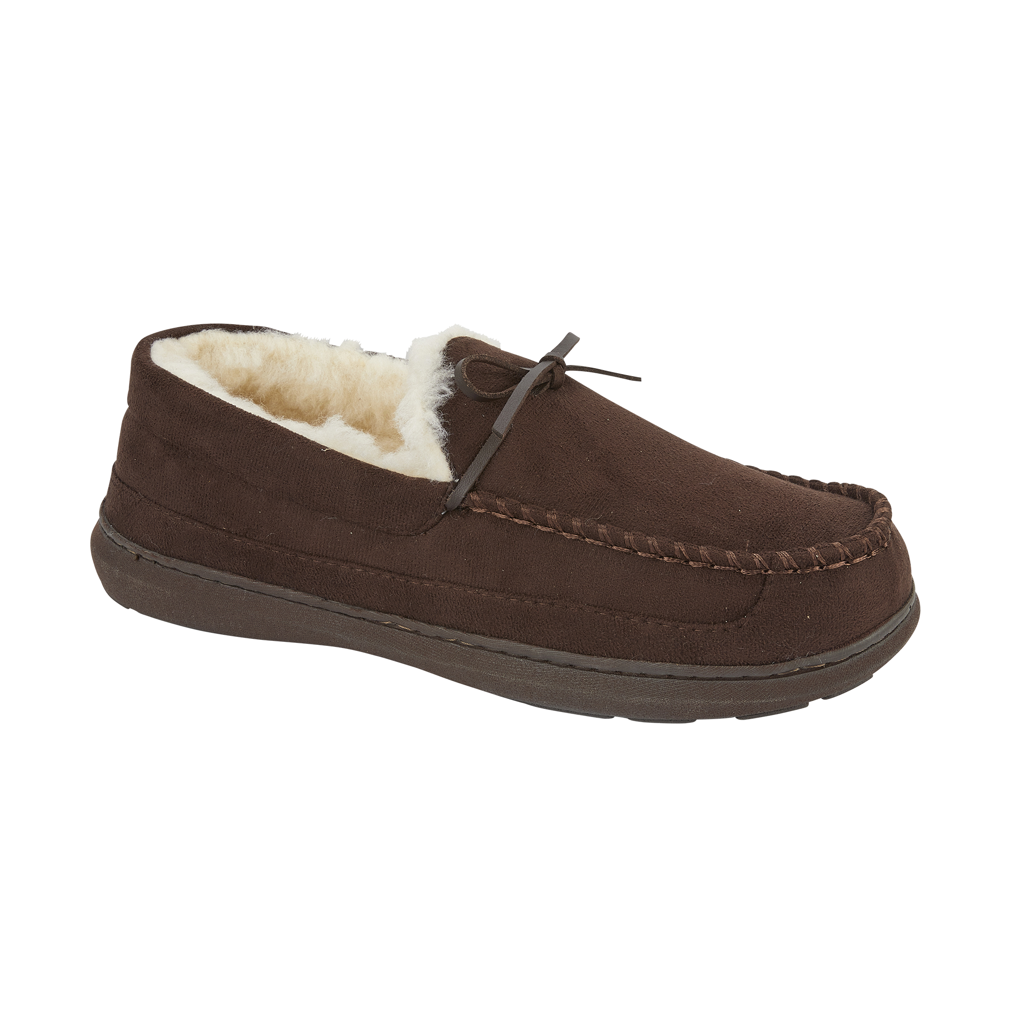 Cranford Fur Lined Moccasin Slippers