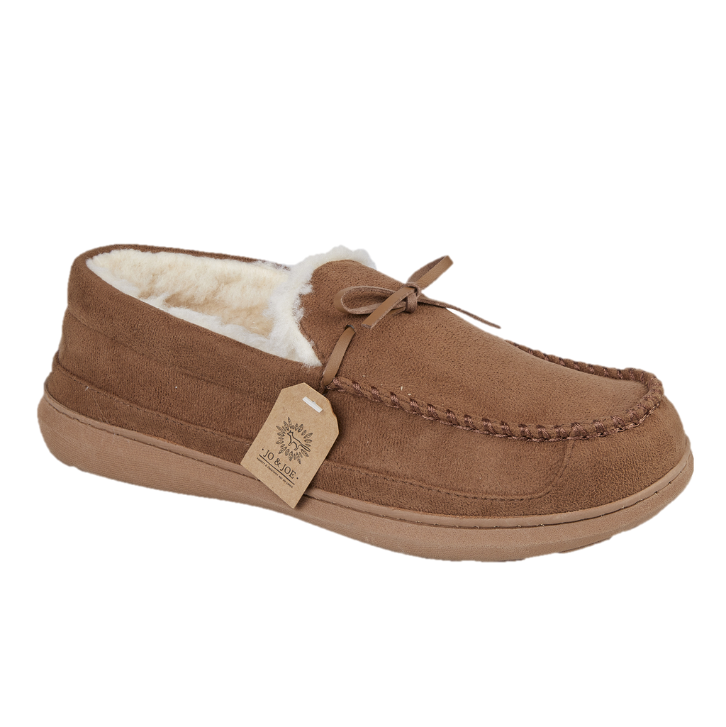 Cranford Fur Lined Moccasin Slippers