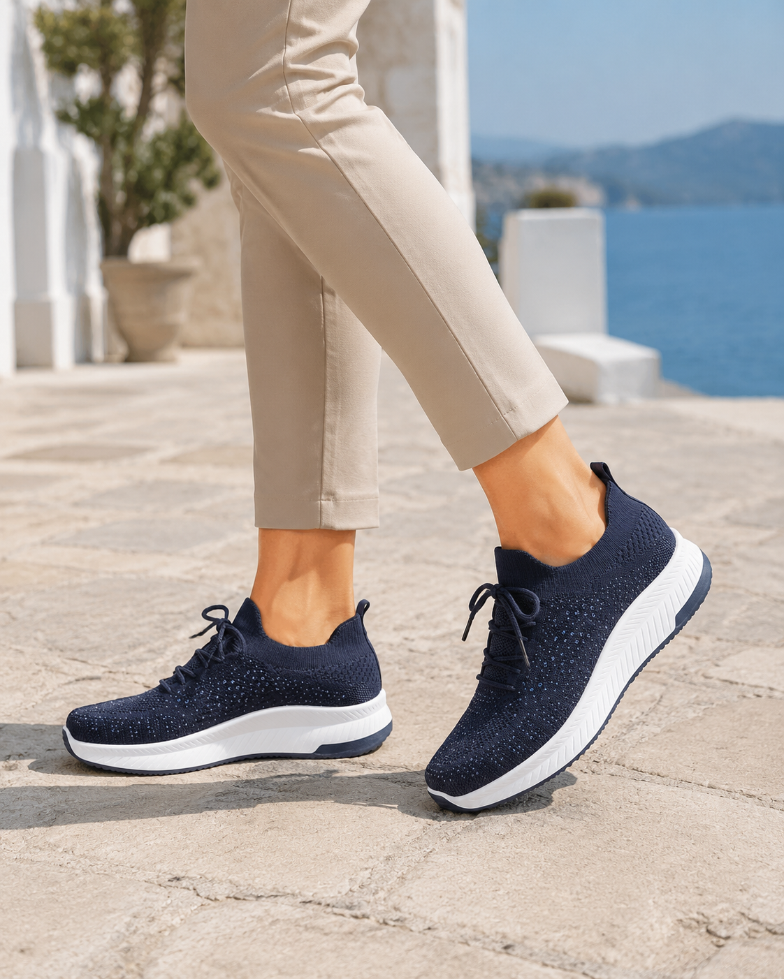 Calypso Lightweight Lace Up Trainers