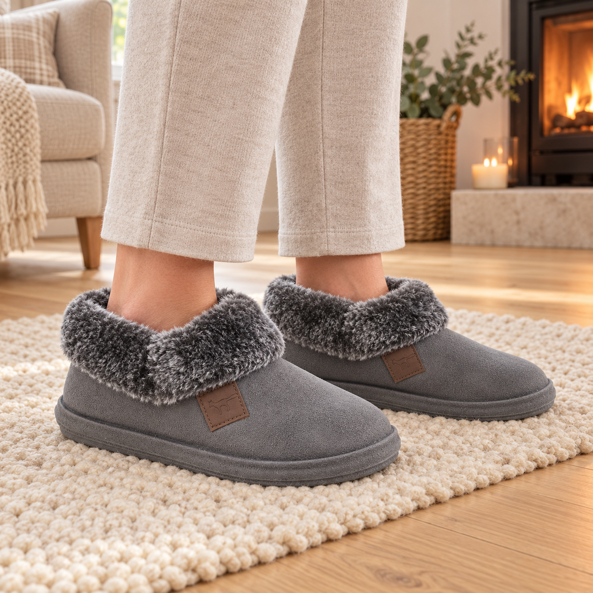 Chiltern Faux Suede Bootee Slippers