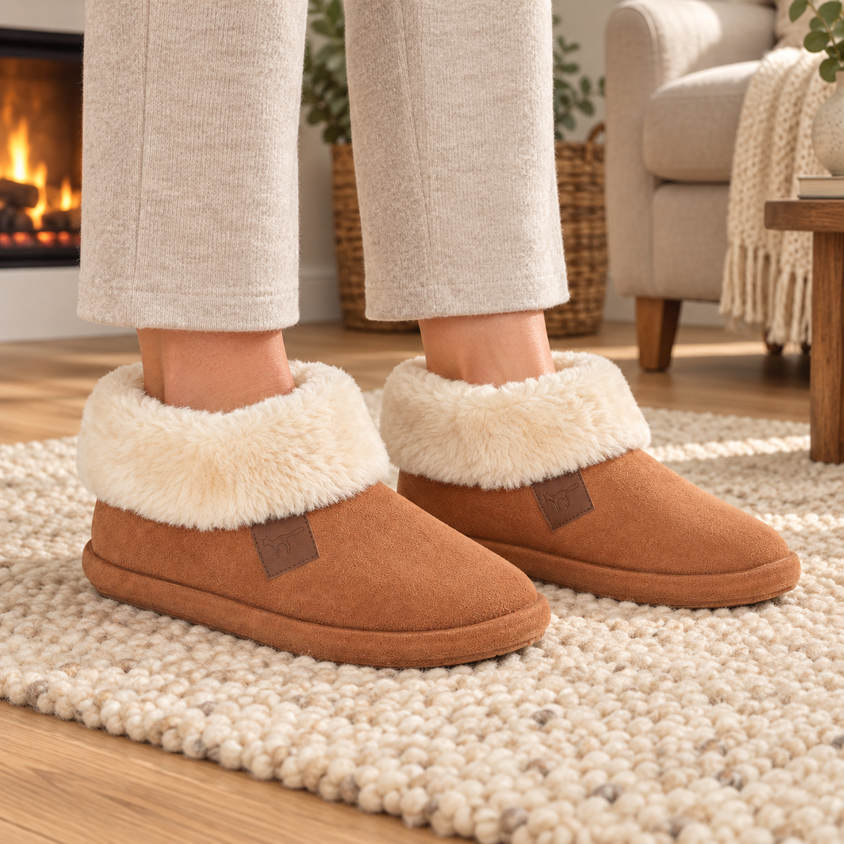 Chiltern Faux Suede Bootee Slippers