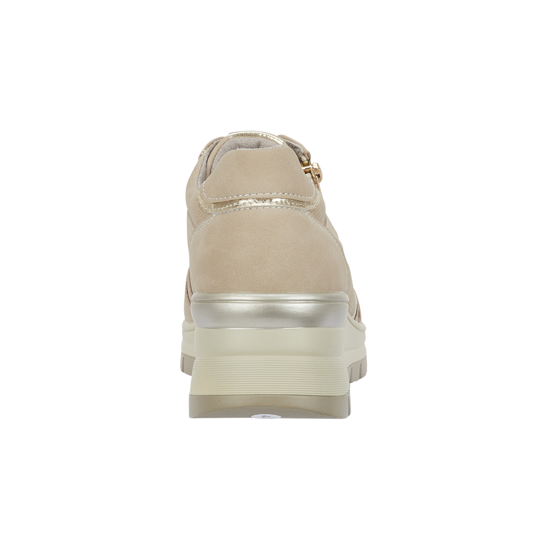 Beige trainer sporty wedge heel Dawlish Shoes by Emma 