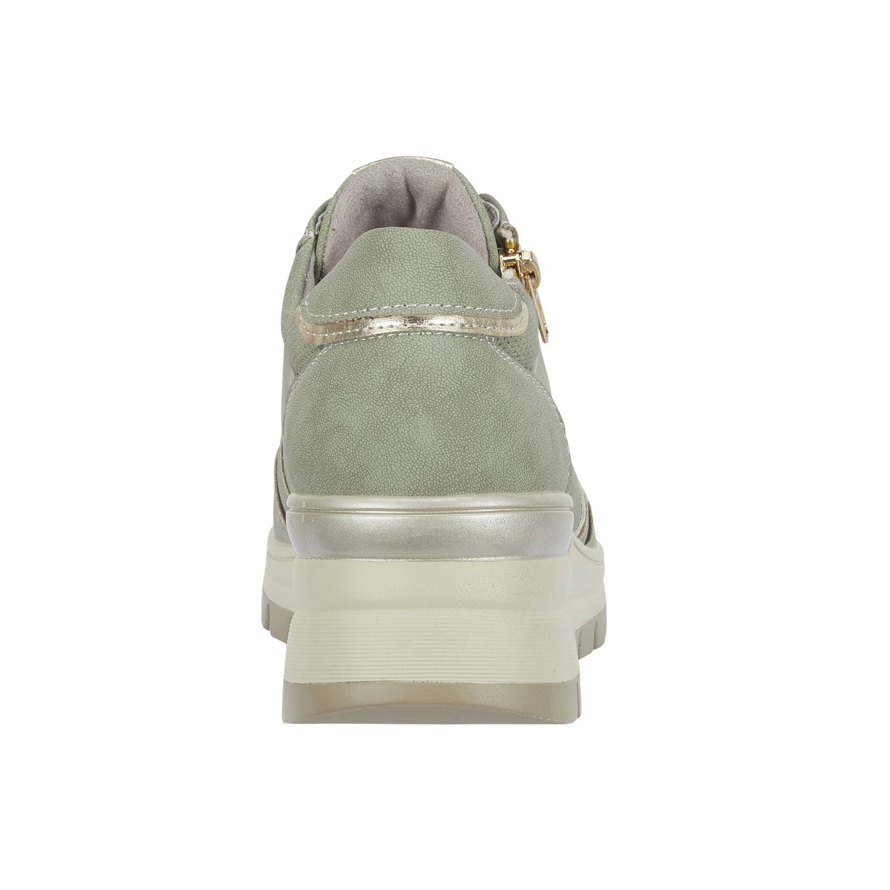 Moss green lace up trainer wedge heel Dawlish Shoes by Emma 