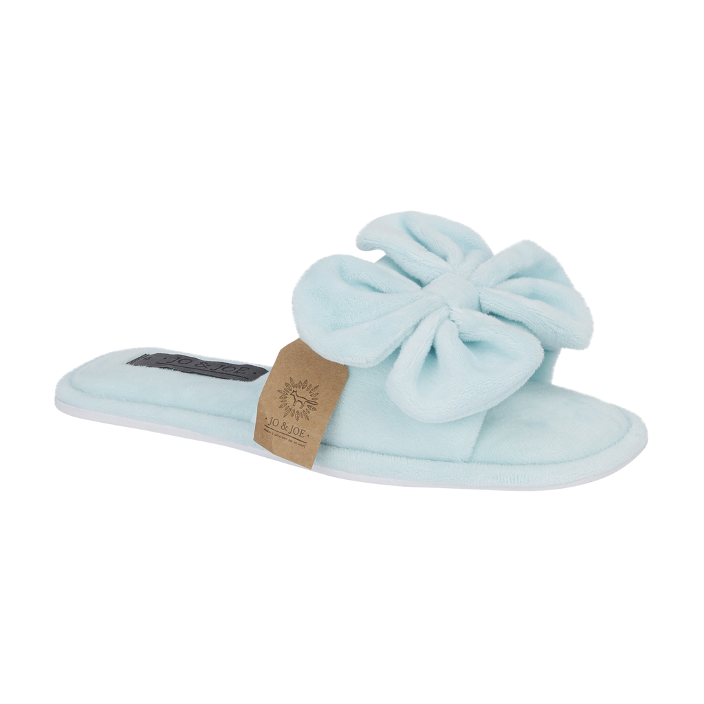 Fanfare Oversized Bow Open Toe Sliders