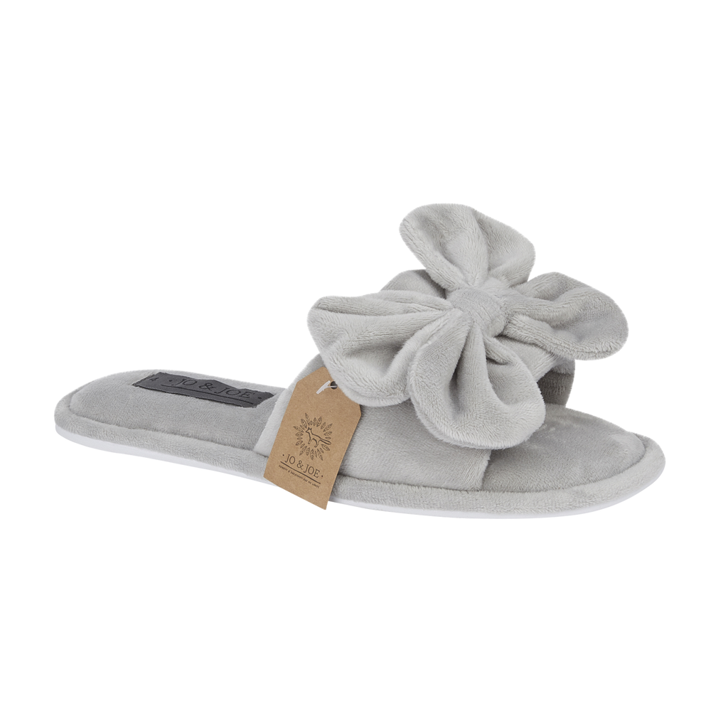 Fanfare Oversized Bow Open Toe Sliders