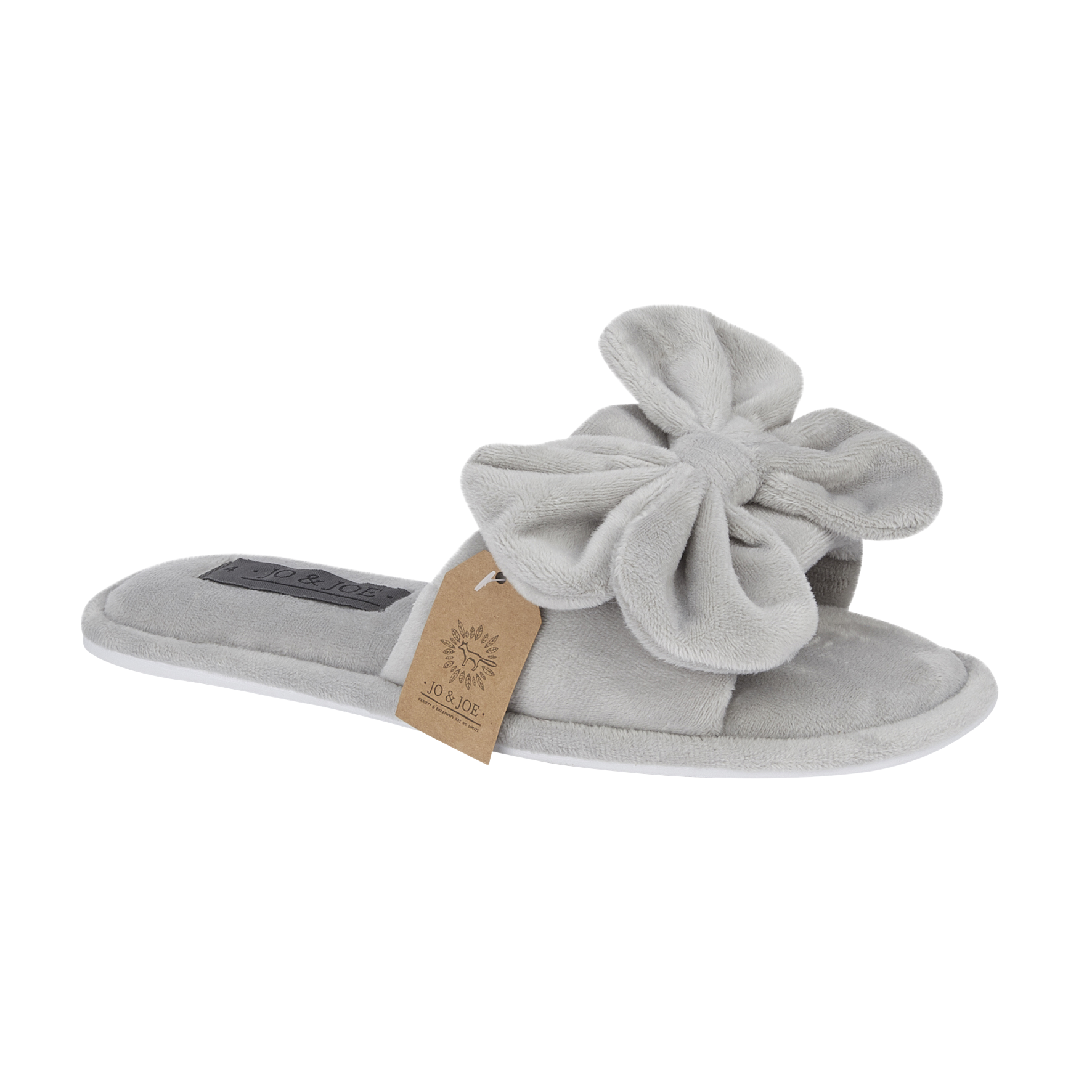 Fanfare Oversized Bow Open Toe Sliders