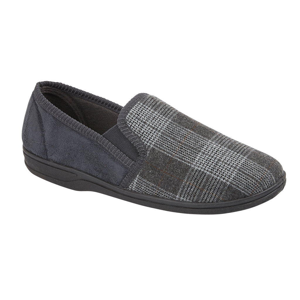 Geoff Grey Twin Gusset Slippers