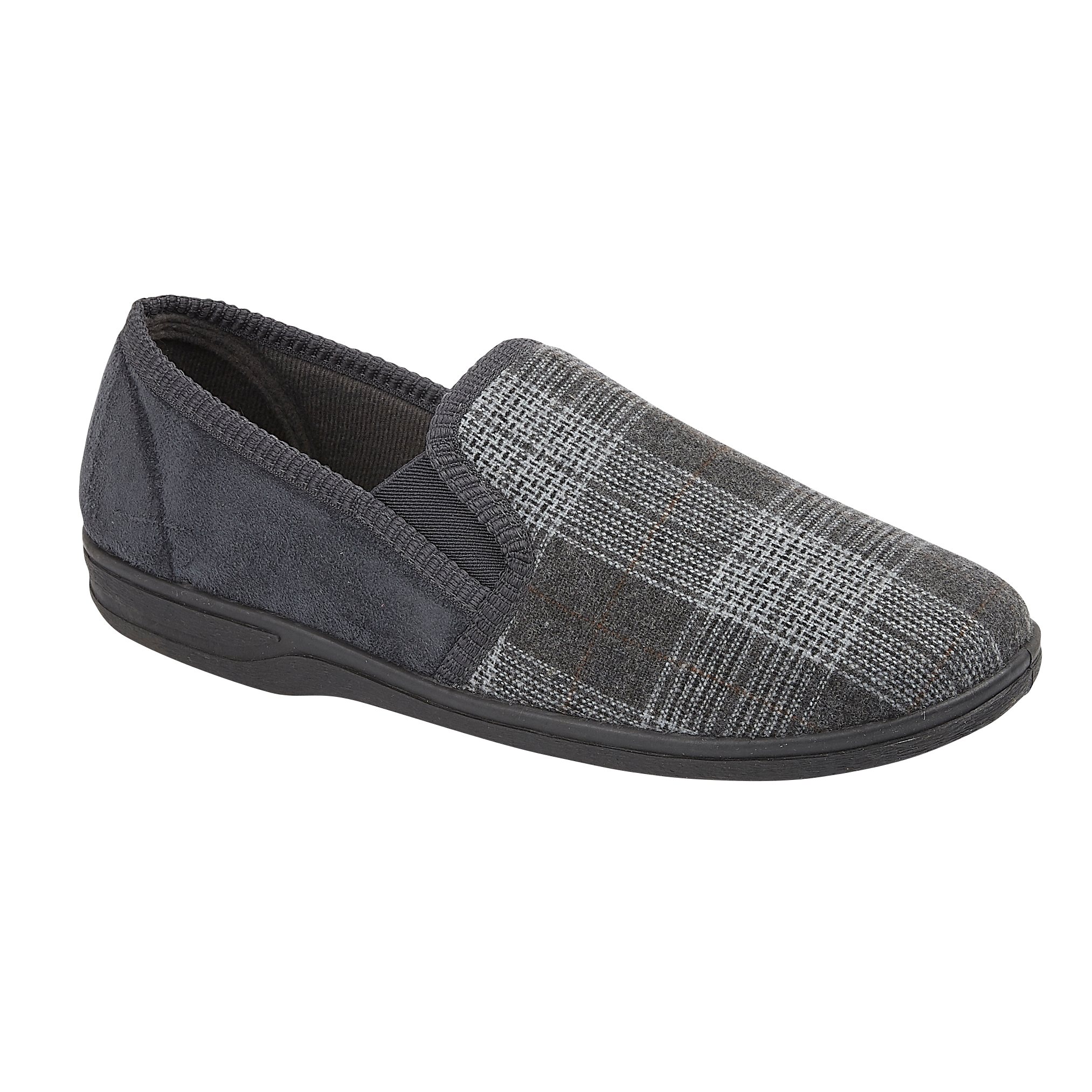 Geoff Grey Twin Gusset Slippers