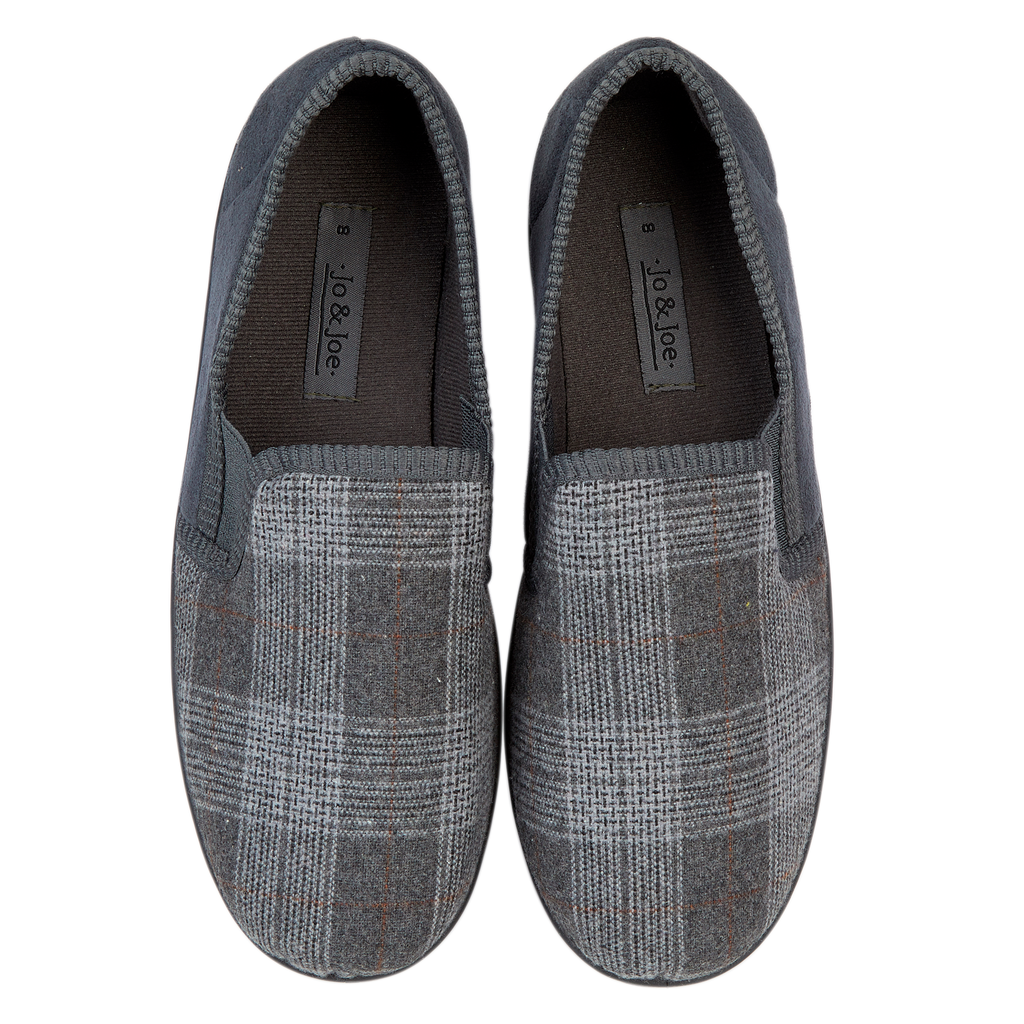 Geoff Grey Twin Gusset Slippers