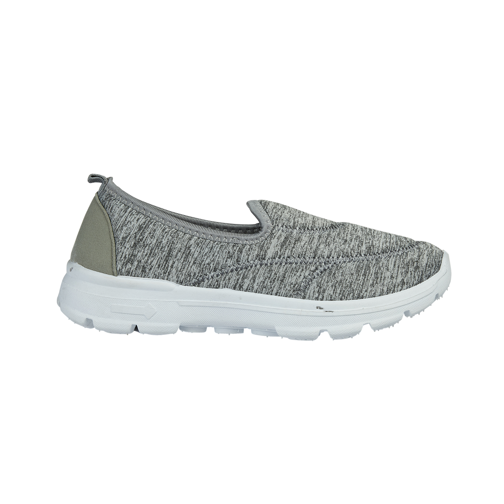 Side Ladies slip on trainer Grey with white sole Georgia Urban Jacks 