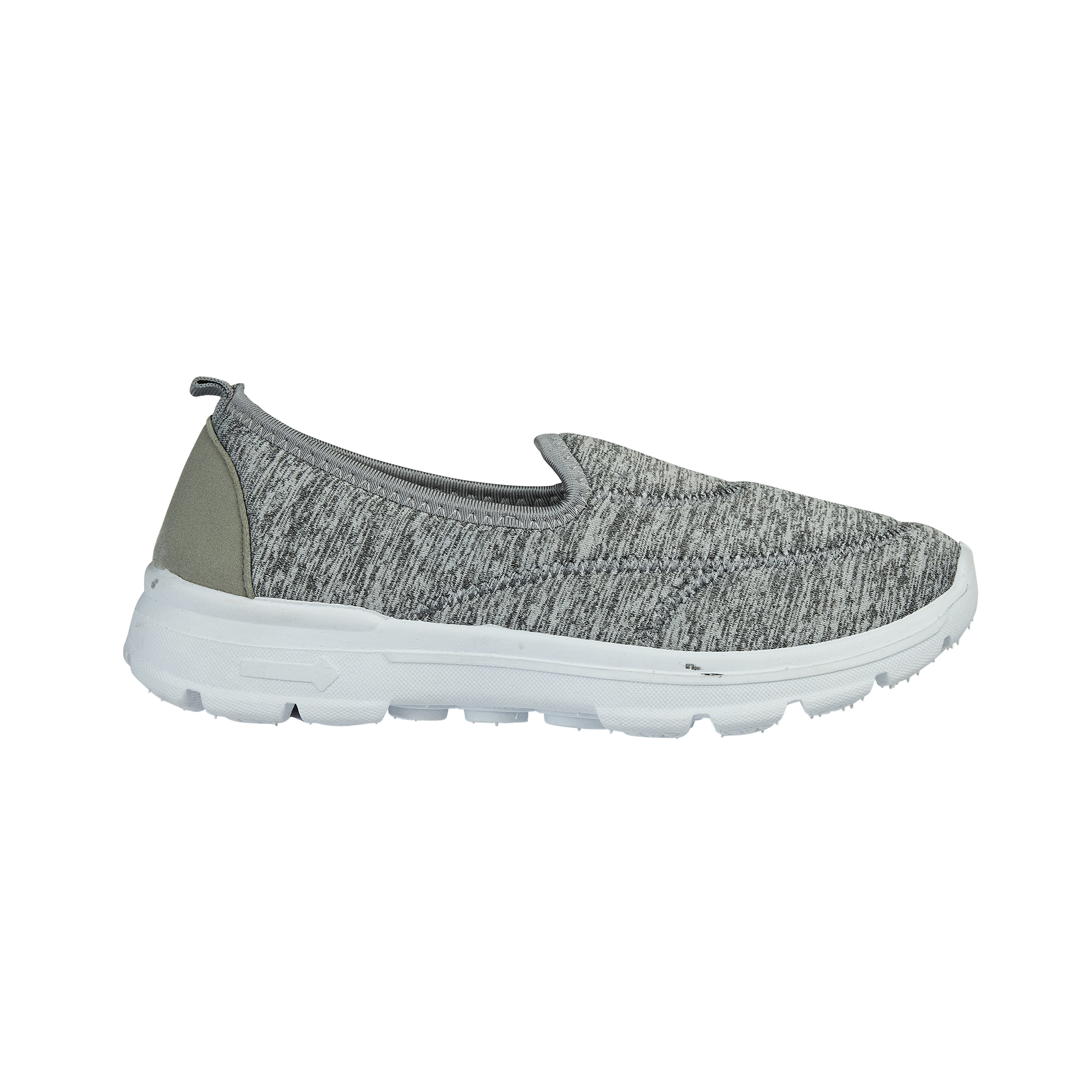 Side Ladies slip on trainer Grey with white sole Georgia Urban Jacks 