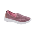 Front ladies pink slip on trainer with white sole Georgia Urban Jacks 