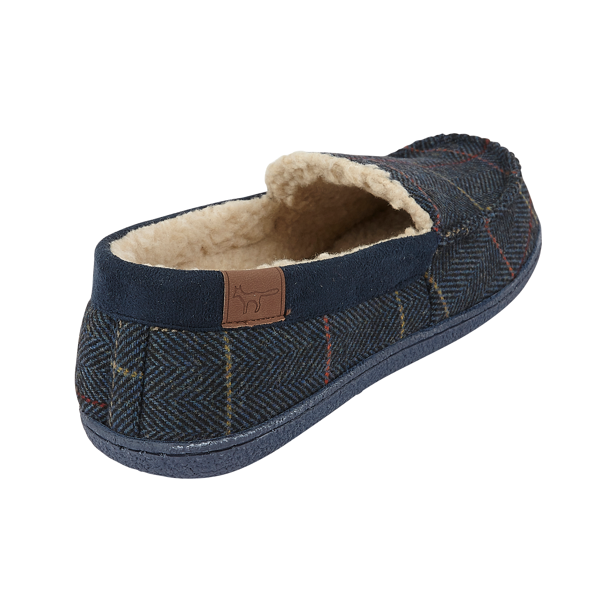 Glengarry Brown Tweed Moccasin Slippers