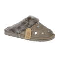 Gretel Mink Heart Mule Slippers