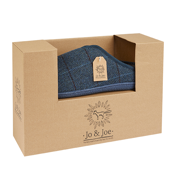 Hamish Dark Brown Tweed Mule Slippers