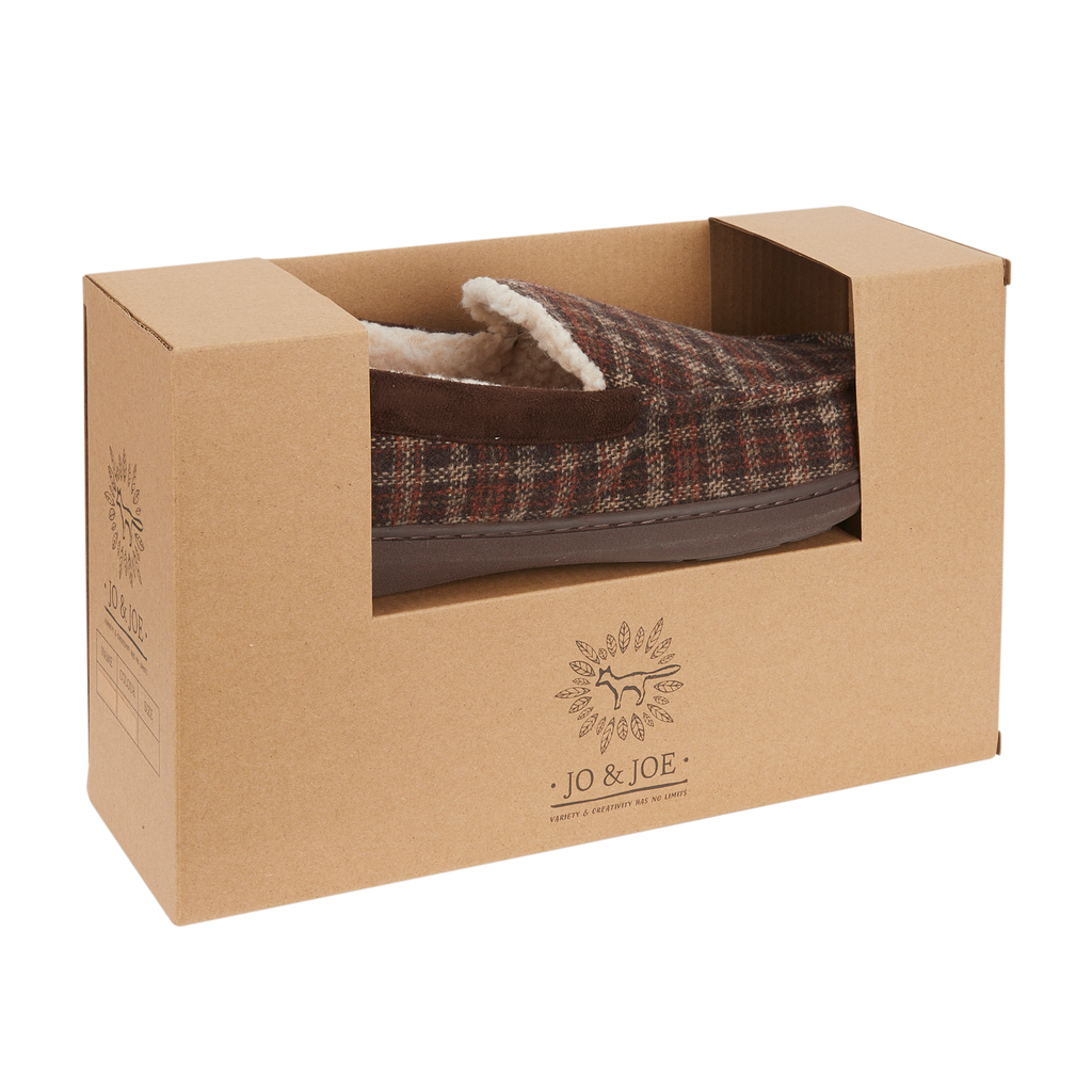 Hebridean Check Moccasin Slippers