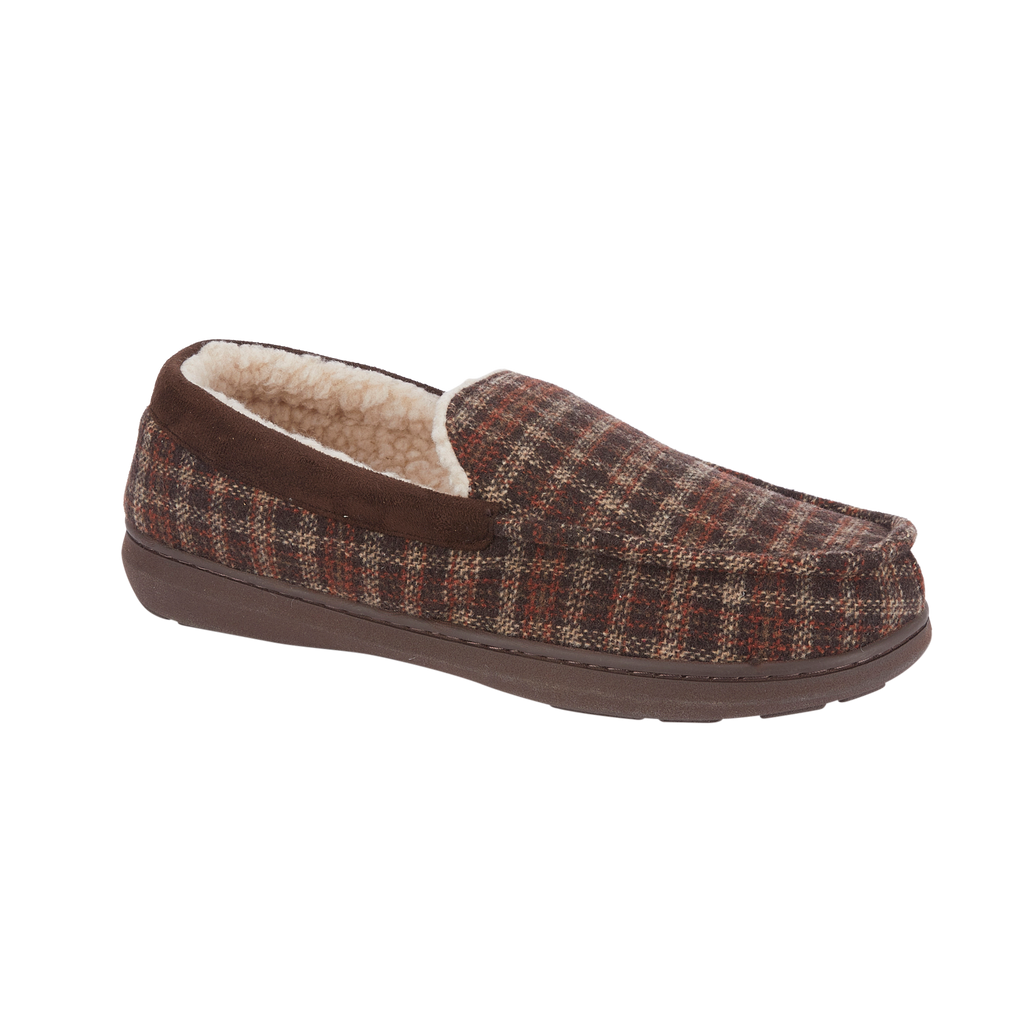 Hebridean Check Moccasin Slippers
