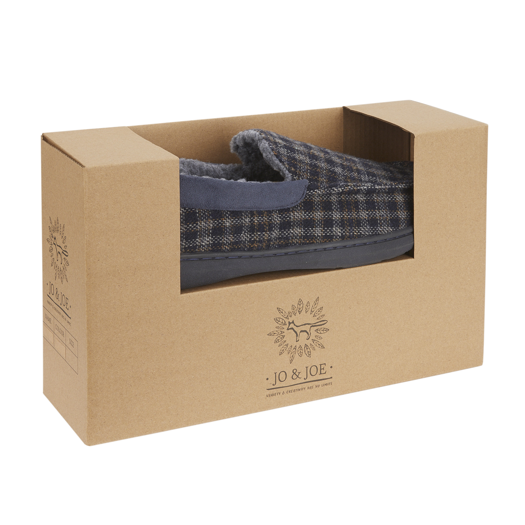 Hebridean Check Moccasin Slippers