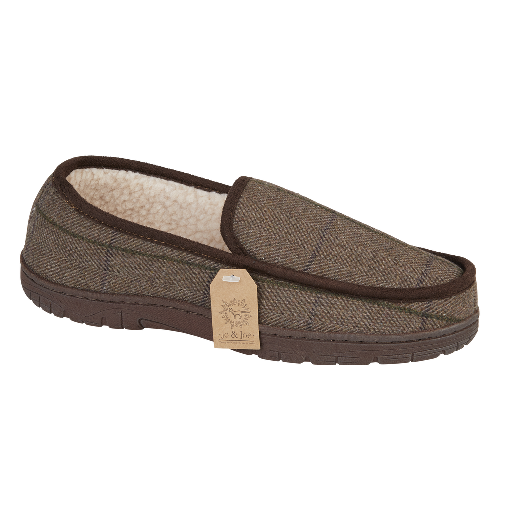 Herdwick Brown Moccasin Slippers