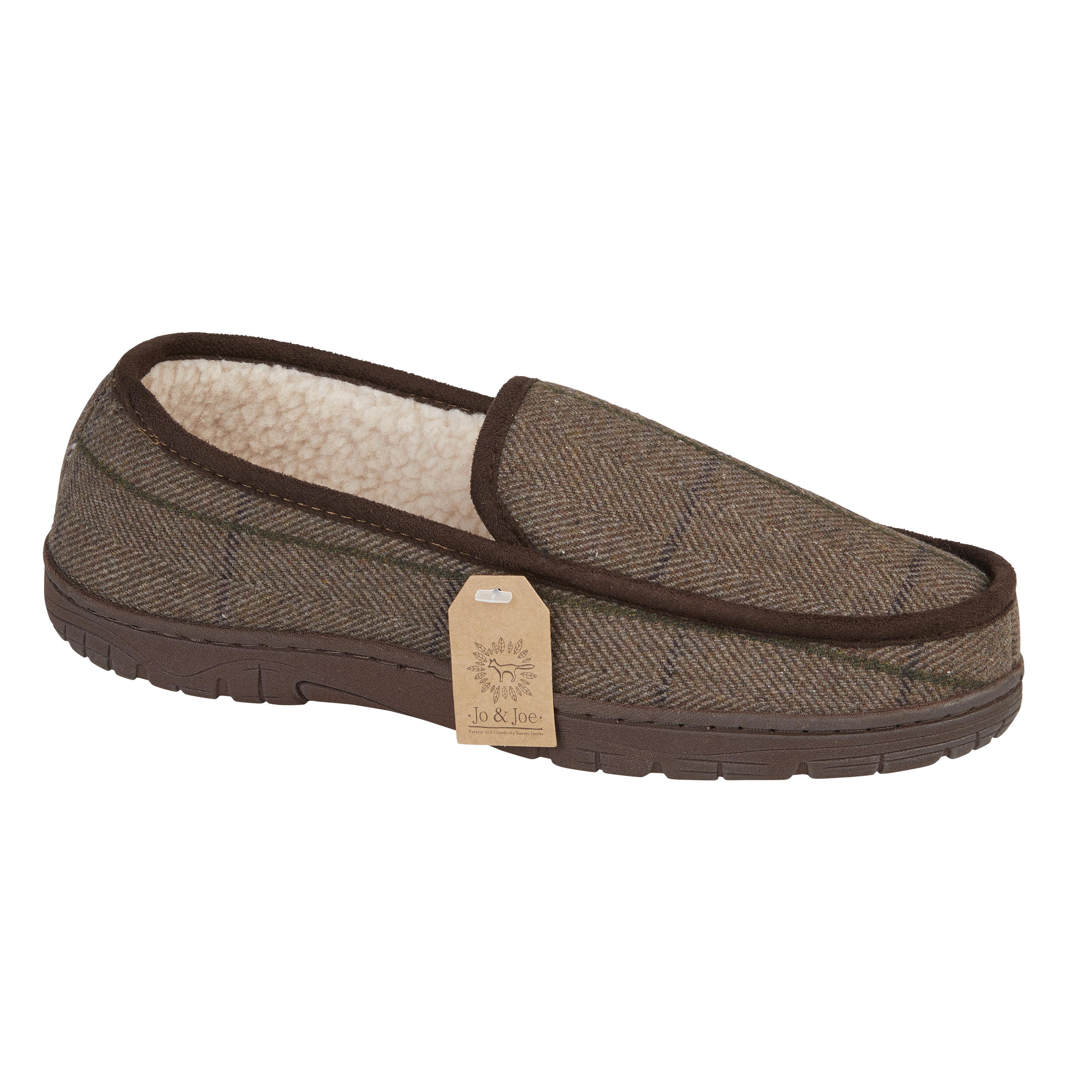 Herdwick Brown Moccasin Slippers