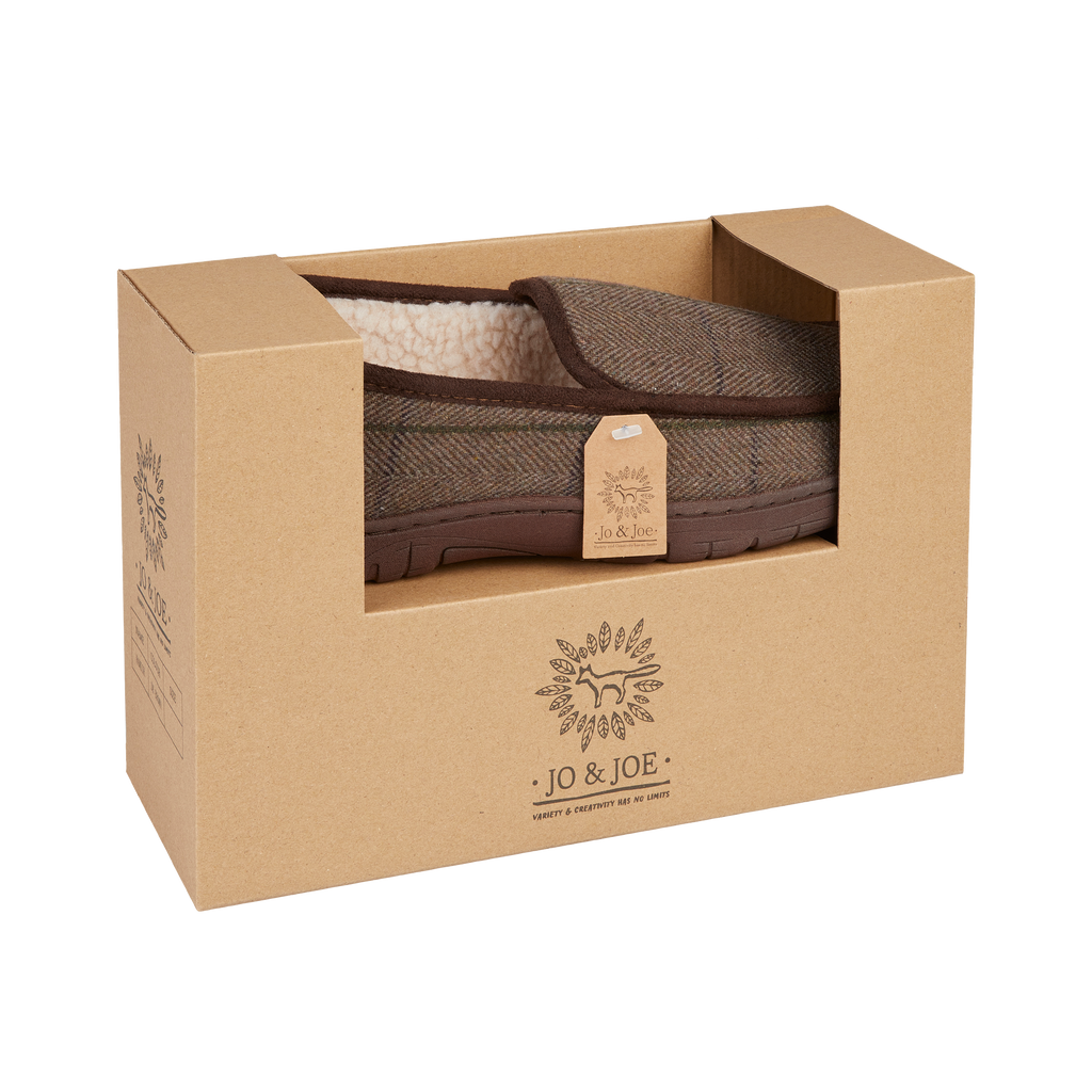 Herdwick Brown Moccasin Slippers