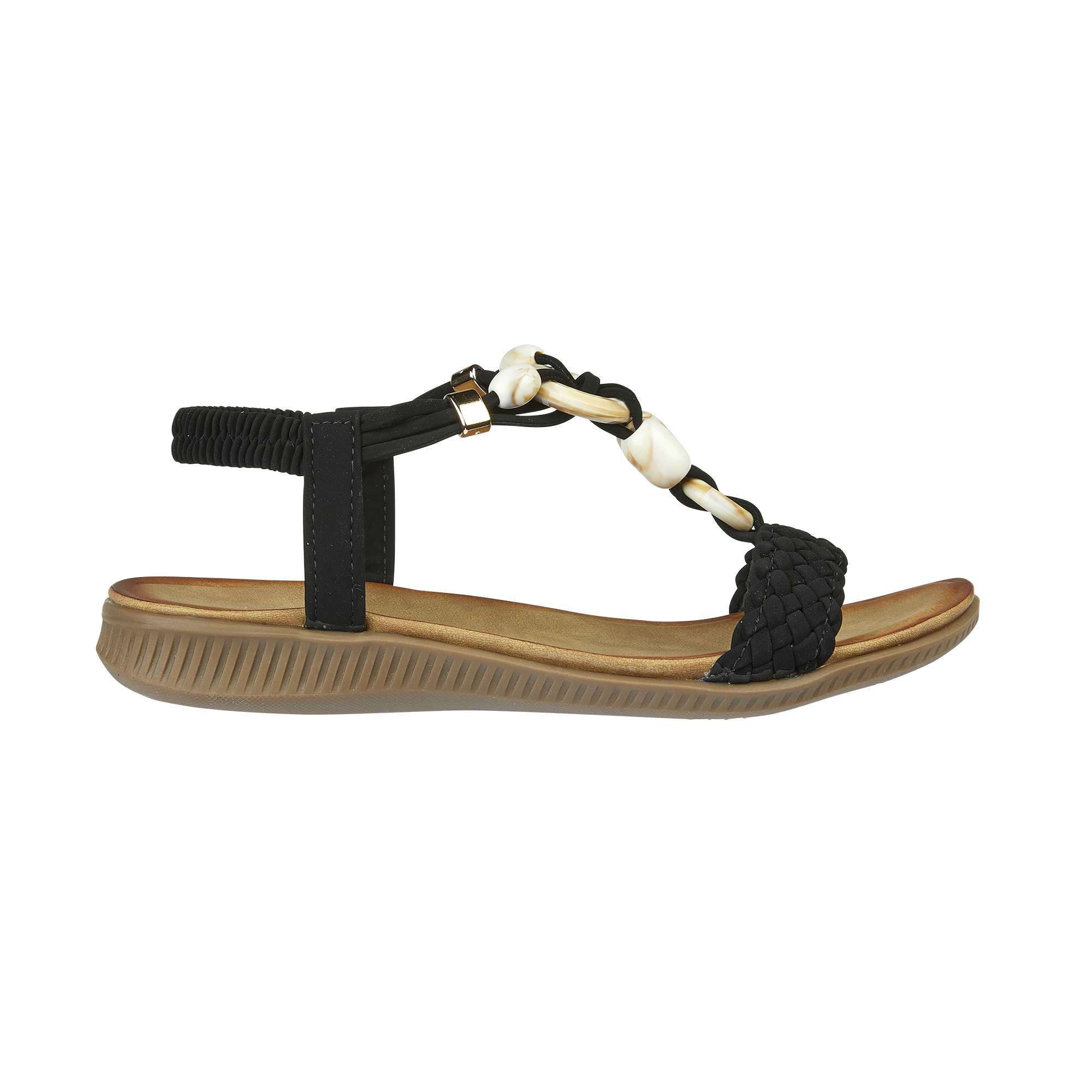 Ibiza Black Flat Sandals