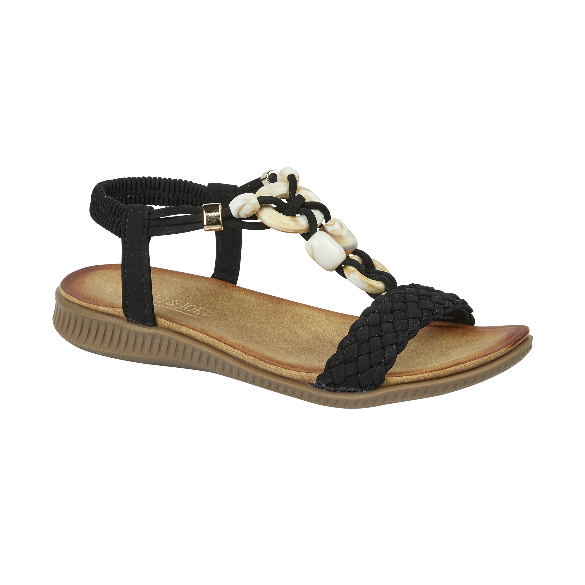Ibiza Black Flat Sandals