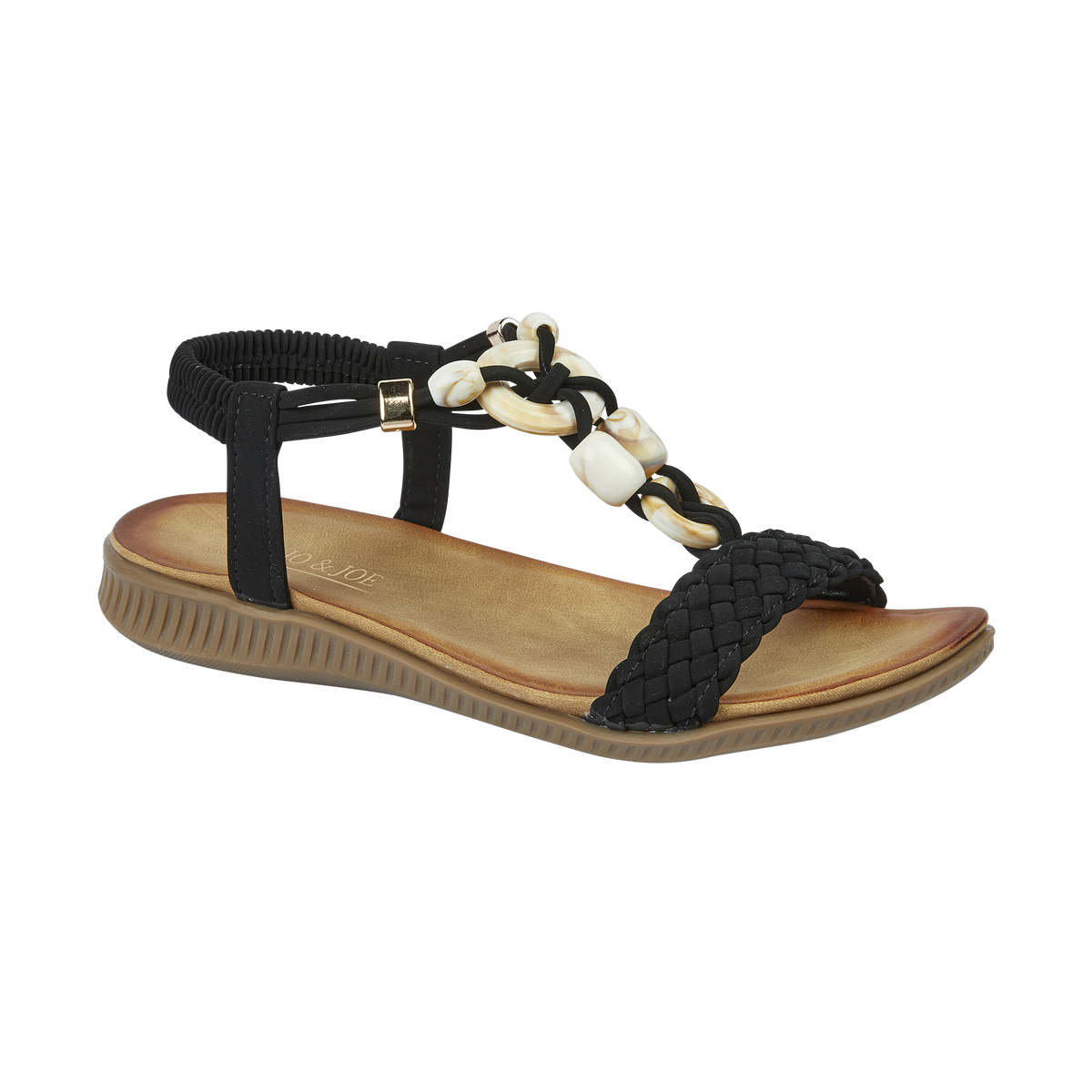 Ibiza Black Flat Sandals