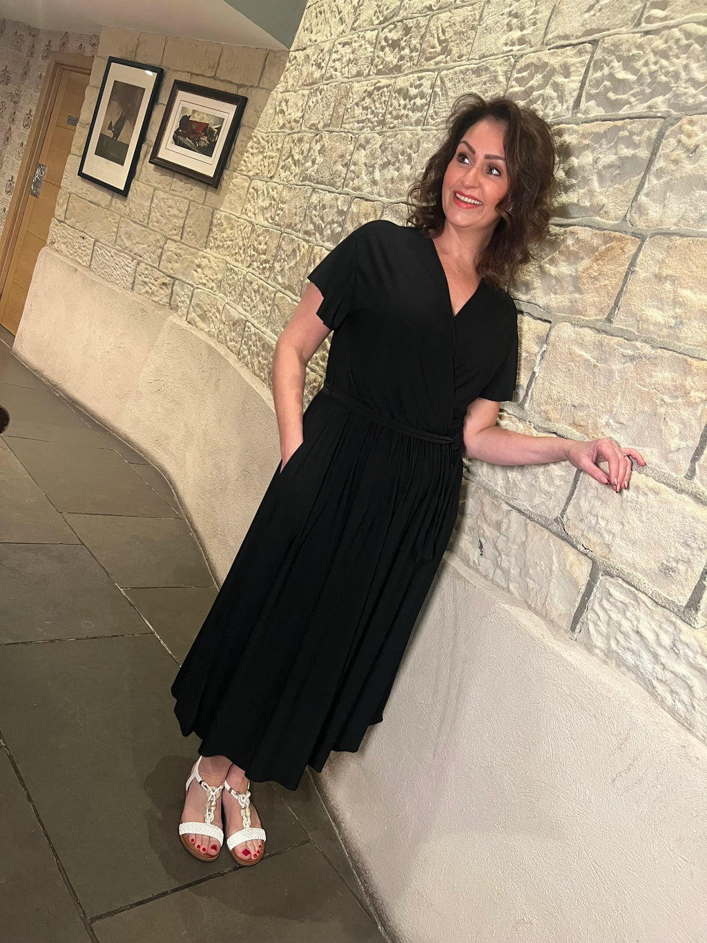 Ibiza Black Flat Sandals