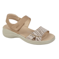 Iris Ladies Beige Low Profile Wide Fitting Sandals