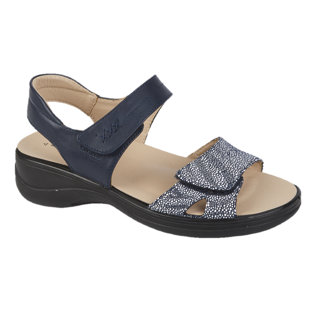 Iris Ladies Beige Low Profile Wide Fitting Sandals
