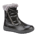 Jade Pewter Patent Ankle Boots